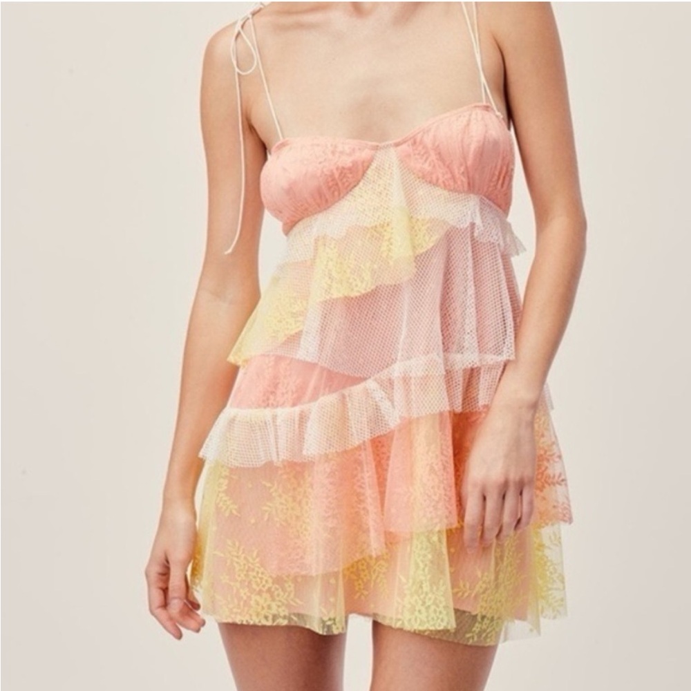 For Love And Lemons Sorbet Mini Dress 🍋💓💛